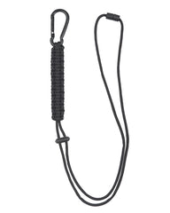 Șnur Lanyard Paracord Mil-Tec cu Carabinieră – 57 cm, Prindere Rapidă, Negru