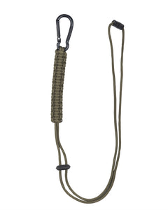 Șnur Lanyard Paracord Mil-Tec cu Carabinieră – 57 cm, Prindere Rapidă, Oliv