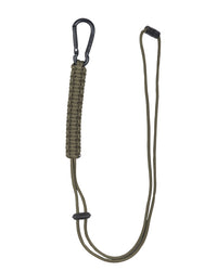 Șnur Lanyard Paracord Mil-Tec cu Carabinieră – 57 cm, Prindere Rapidă, Oliv