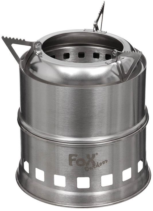 Sobă Pliabilă Forest Inox FoxOutdoor - 410g, Dim. 8x13 cm
