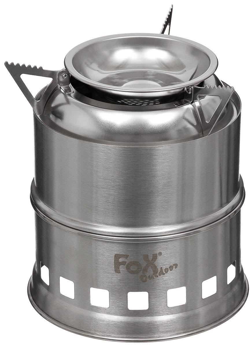 Sobă Pliabilă "Forest" Inox FoxOutdoor - 410g, Dim. 8x13 cm