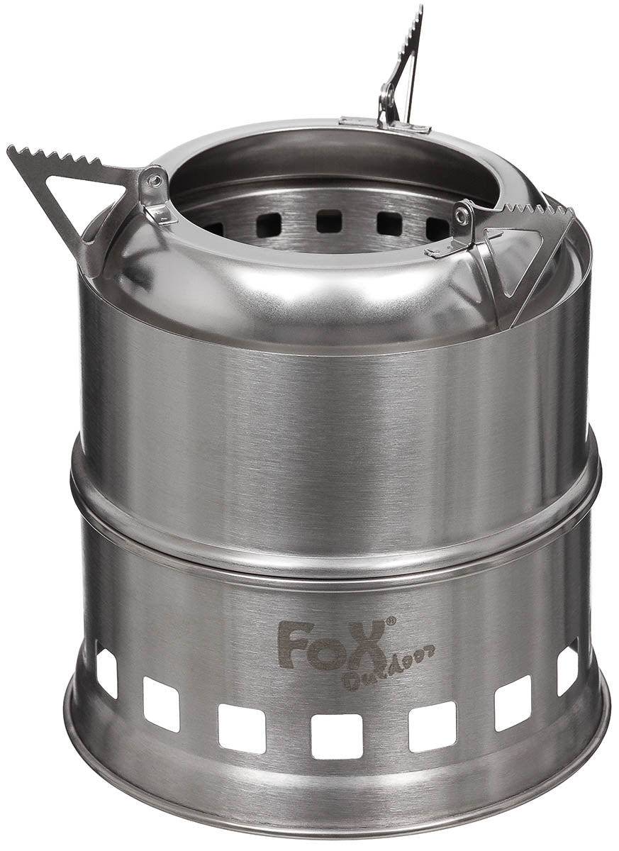Sobă Pliabilă "Forest" Inox FoxOutdoor - 410g, Dim. 8x13 cm