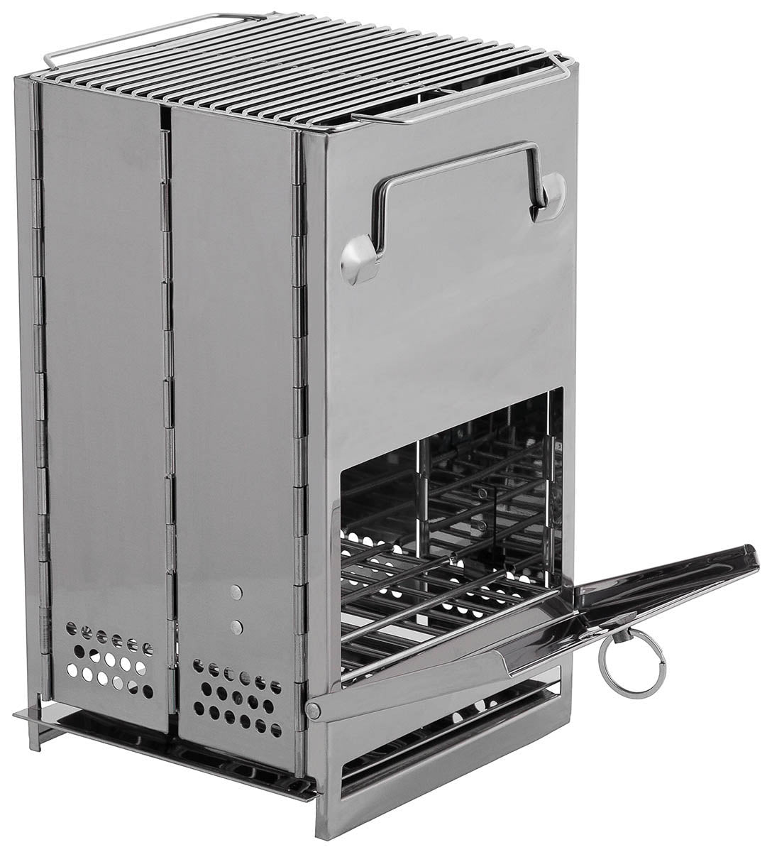 Soba Racheta Raketenofen Inox FoxOutdoor - Pliabila, Combustibil Solid