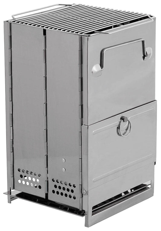 Soba Racheta Raketenofen Inox FoxOutdoor - Pliabila, Combustibil Solid