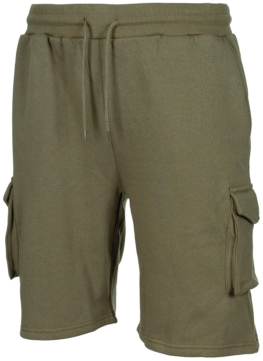 Șorturi Bermuda Jogger Oliv MFH - 60% Bumbac, Talie elastică