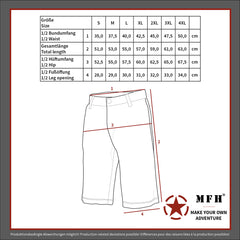 Șorturi Jogger Negri MFH - Snur ajustabil, Buzunare cargo
