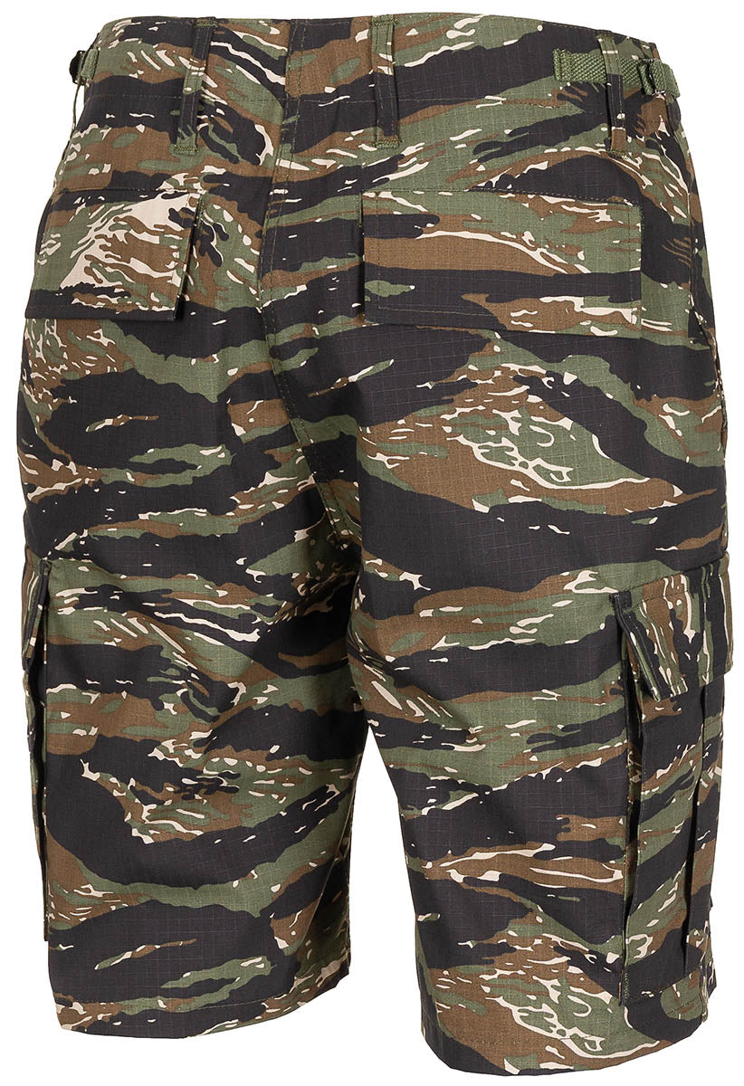 Șorturi US BDU Rip Stop Tiger Stripe MFH - Button Fly, 6 Buzunare