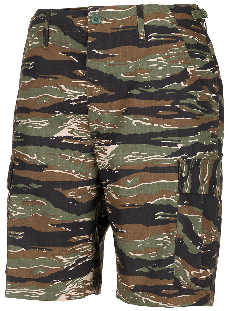 Șorturi US BDU Rip Stop Tiger Stripe MFH - Button Fly, 6 Buzunare