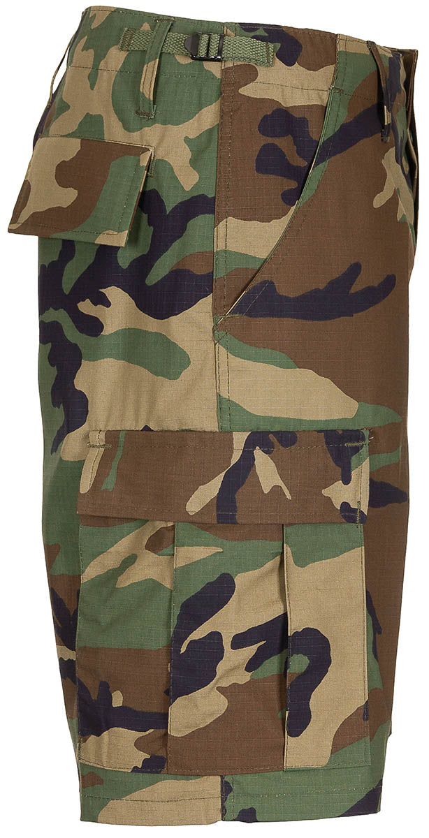 Șorturi US Bermuda BDU Woodland MFH - Rip Stop, Talie reglabilă