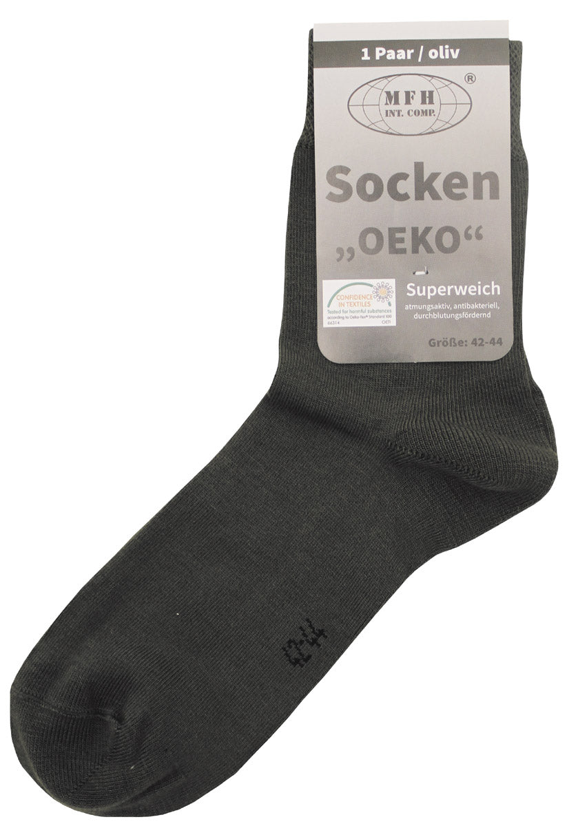 Șosete "Oeko" Oliv MFH - Fibră de Bambus, OEKO-TEX® STANDARD 100