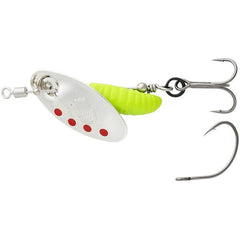Spinner Grub SAVAGE GEAR - Nr.0, 2.2g, Argintiu-Roșu-Lime