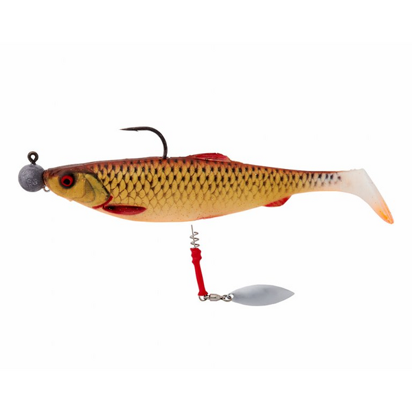 Spinner Savage Gear ScrewIn Spin Teaser M - Argintiu, Roșu, 3 Buc - 2