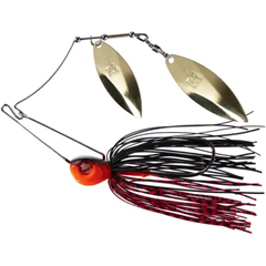 Spinnerbait Arm Lock Mustad - 21g, Negru Portocaliu, Rezistență Maximă