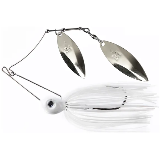 Spinnerbait Arm Lock Mustad - 7g, Efect Pearl White, Design Anti-Agățare