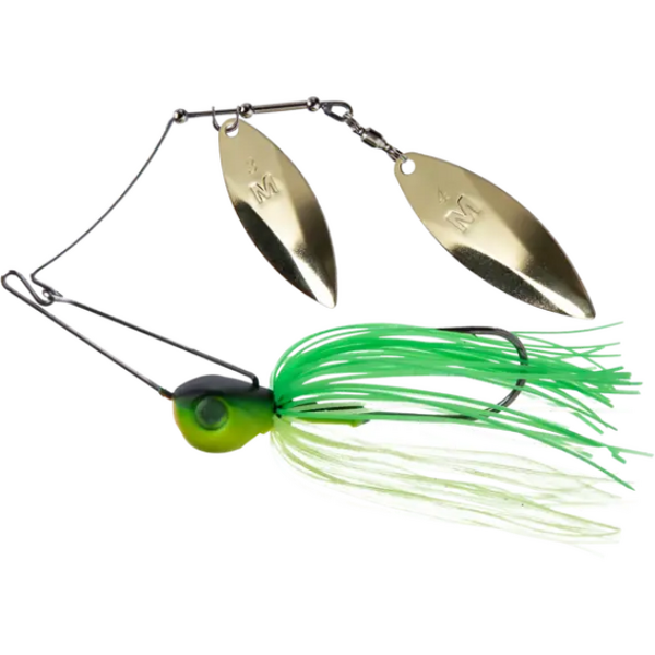 Spinnerbait Mustad Arm Lock 14g Lime Chart - Cârlig VMC, Acțiune Realistă