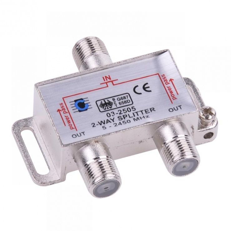 Splitter CATV 2 Cai 5-2450 MHz OEM - Semnal TV Extins, Calitate HD - 2