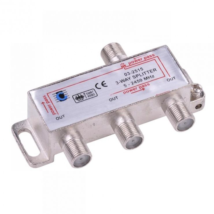 Splitter CATV 3 Cai 5-2450 MHz OEM - Semnal TV Calitate Superioară - 2