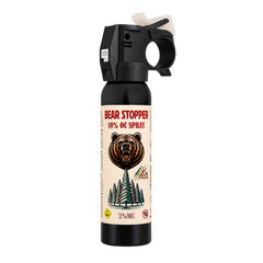 Spray anti-urs cu piper 200 ml Bear Stopper, 10% OC, 8m, pentru aparare impotriva ursilor, cainilor si a altor animale, pulverizare dispersie
