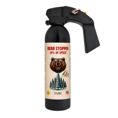 Spray anti-urs cu piper 400 ml Bear Stopper, 10% OC, 8m, pentru aparare impotriva ursilor, cainilor si a altor animale, pulverizare dispersie