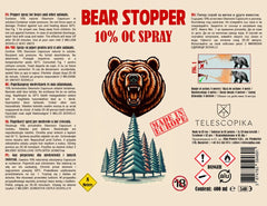 Spray anti-urs cu piper 400 ml Bear Stopper, 10% OC, 8m, pentru aparare impotriva ursilor, cainilor si a altor animale, pulverizare dispersie