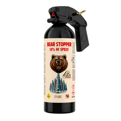 Spray anti-urs cu piper 750 ml Bear Stopper, 10% OC, 8m, pentru aparare impotriva ursilor, cainilor si a altor animale, pulverizare dispersie