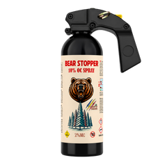 Spray anti-urs cu piper 750 ml Bear Stopper, 10% OC, 8m, pentru aparare impotriva ursilor, cainilor si a altor animale, pulverizare dispersie