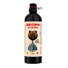Spray anti-urs cu piper 750 ml Bear Stopper, 10% OC, 8m, pentru aparare impotriva ursilor, cainilor si a altor animale, pulverizare dispersie