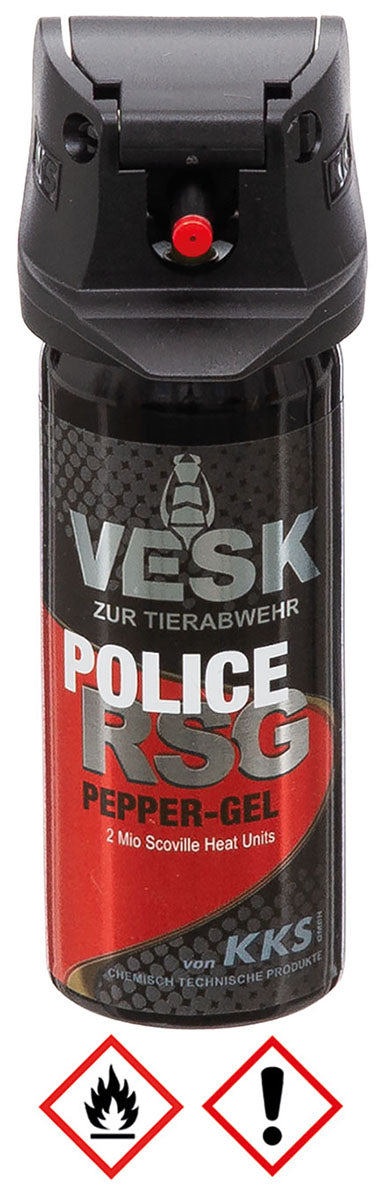 Spray de Apărare Pfeffer-Spray Gel 50ml RSG-Police - Rază 4-6m, 2M SHU