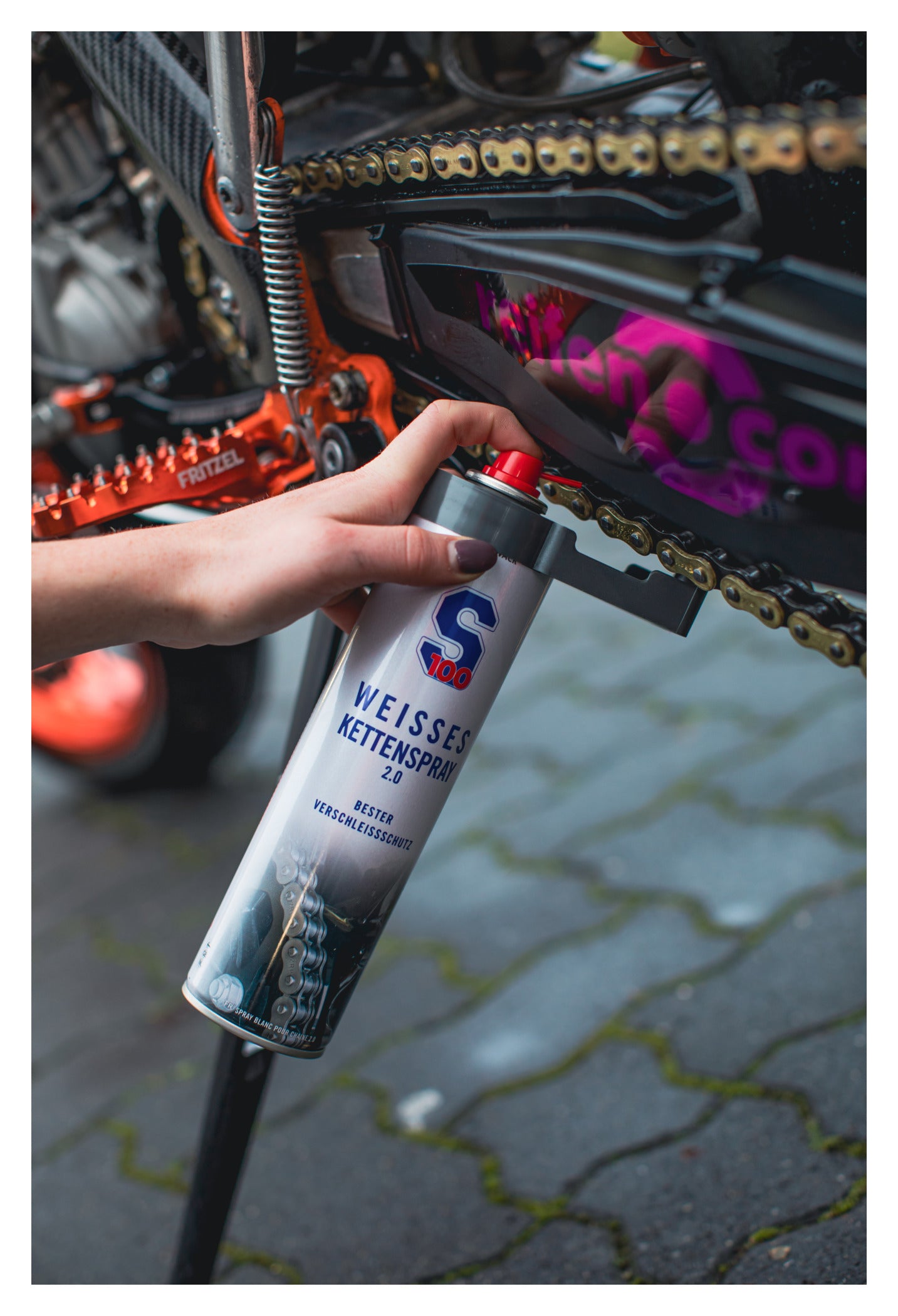Spray Lanț Alb 2.0 S100 - Protecție Superioară, Anti-Stropire