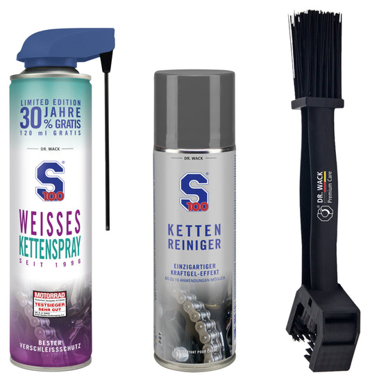 Spray Lanț Alb S100 Ediție Limitată + Curățitor & Perie - Protecție Superioară
