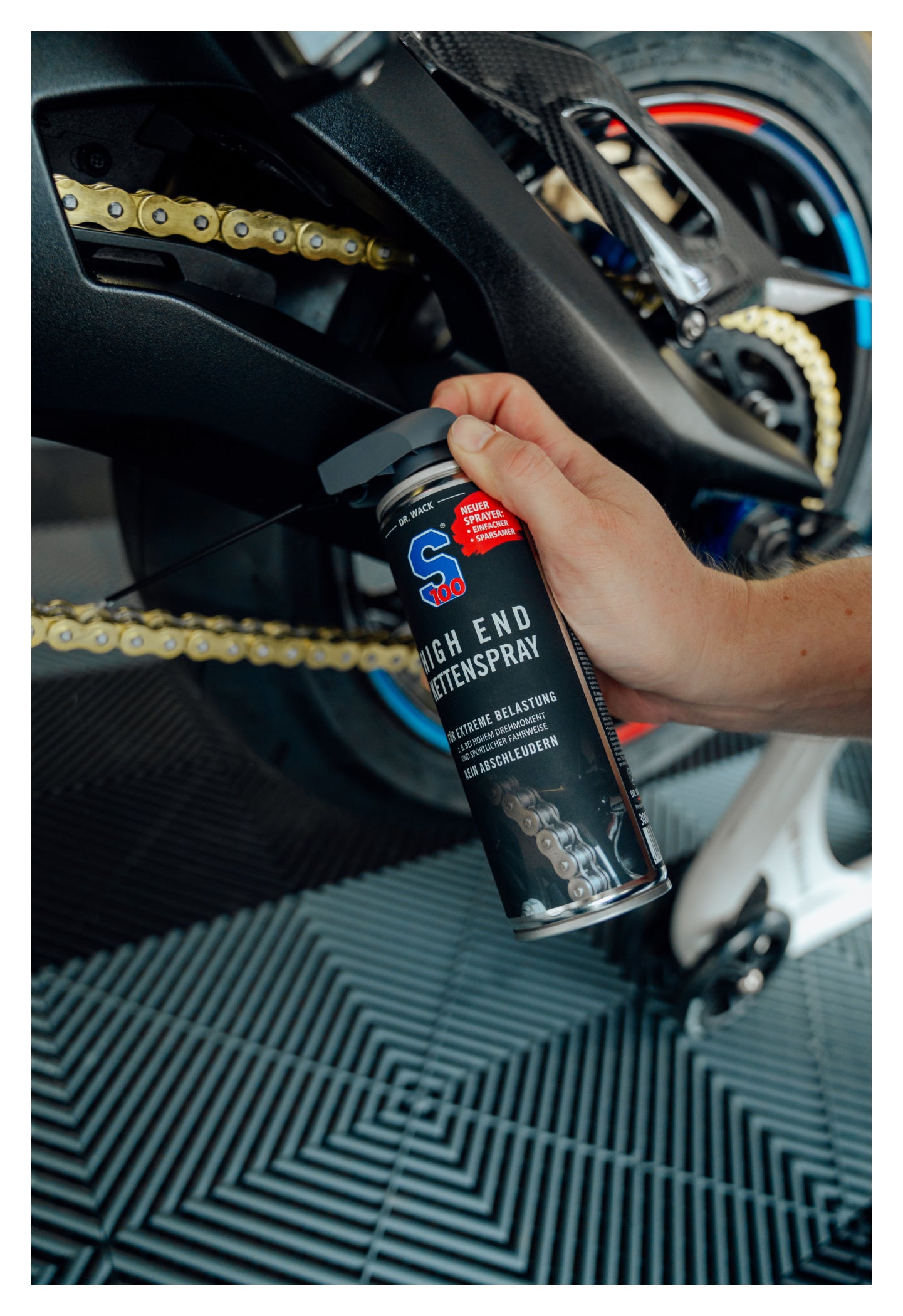 Spray Lanț Moto High End S100 - Protecție Extremă, Fără Împroșcare