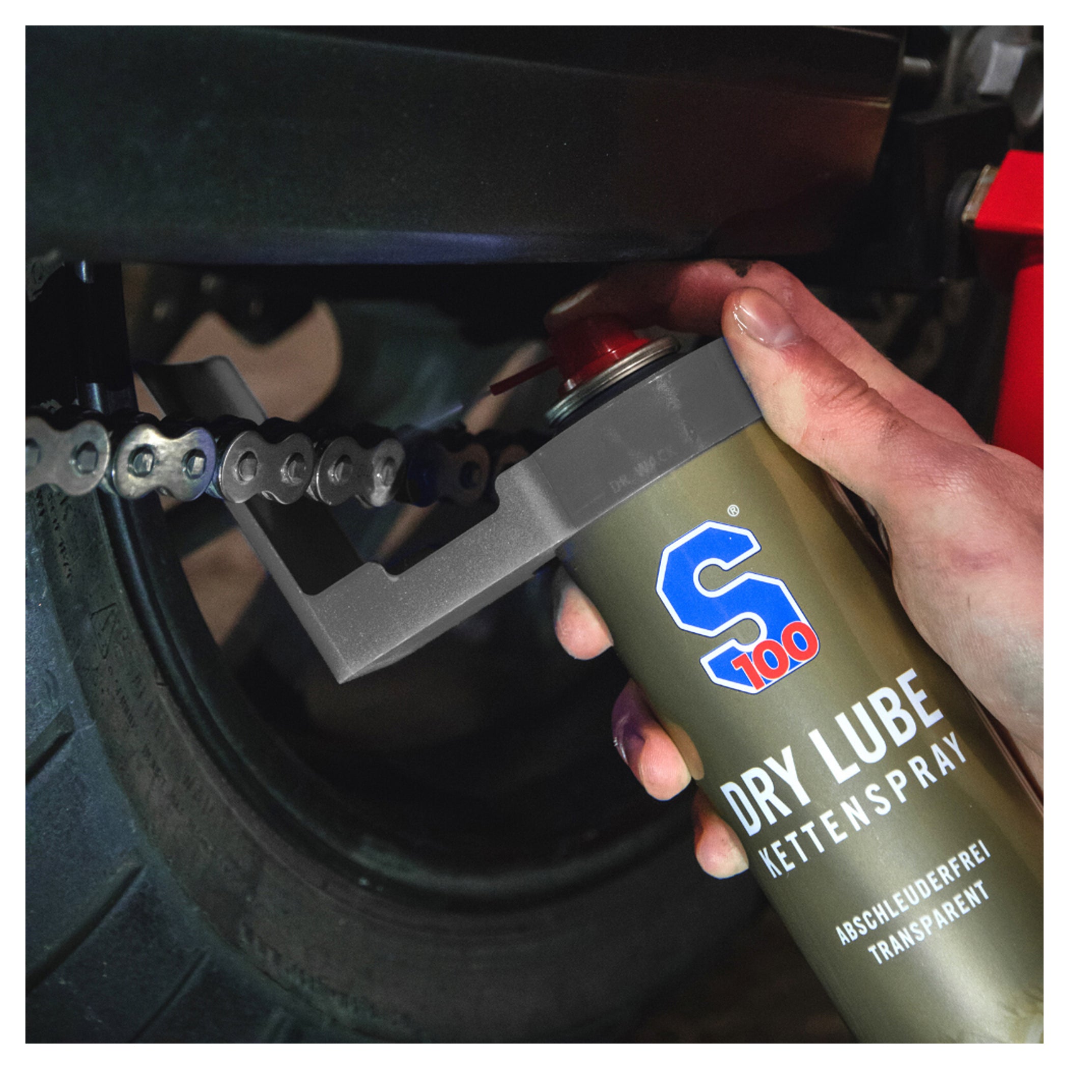 Spray Uscat Lanț Dry Lube S100 - Anti-șlefuire, Curat