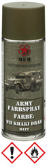 Spray Vopsea Army Farbspray Gri MFH - Uscat în 20 min, Rezistent la 80°C