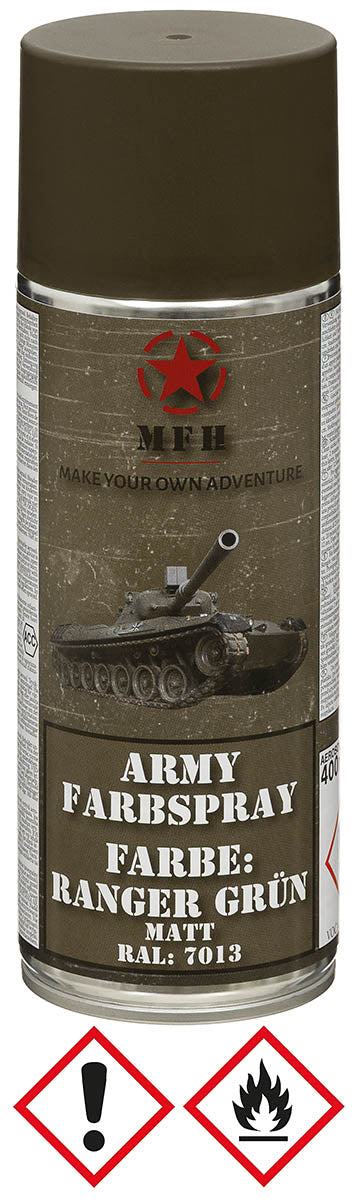 Spray Vopsea Army Ranger Verde OD MFH - Uscare Rapidă 20min, 400ml