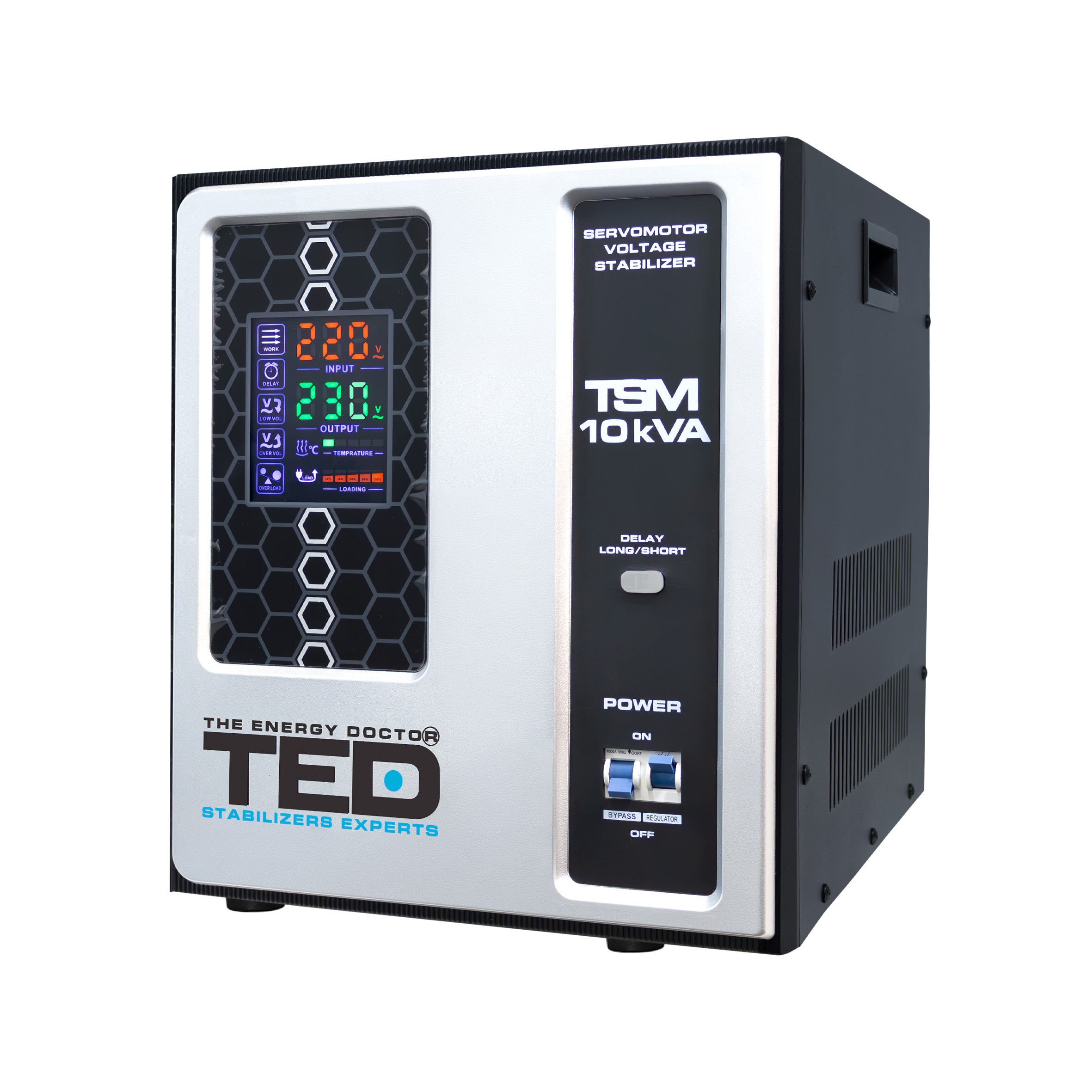 Stabilizator Retea 10.5KVA SVC Servomotor TED Electric - Monofazat, Protectie Completa - 10