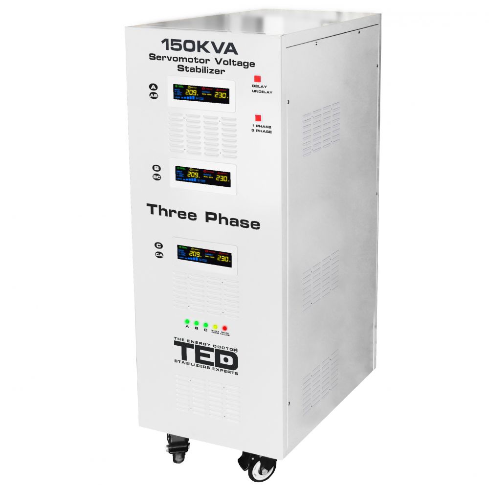 Stabilizator Retea 150kVA SVC Servomotor Trifazat TED Electric - Protectie Avansata - 2