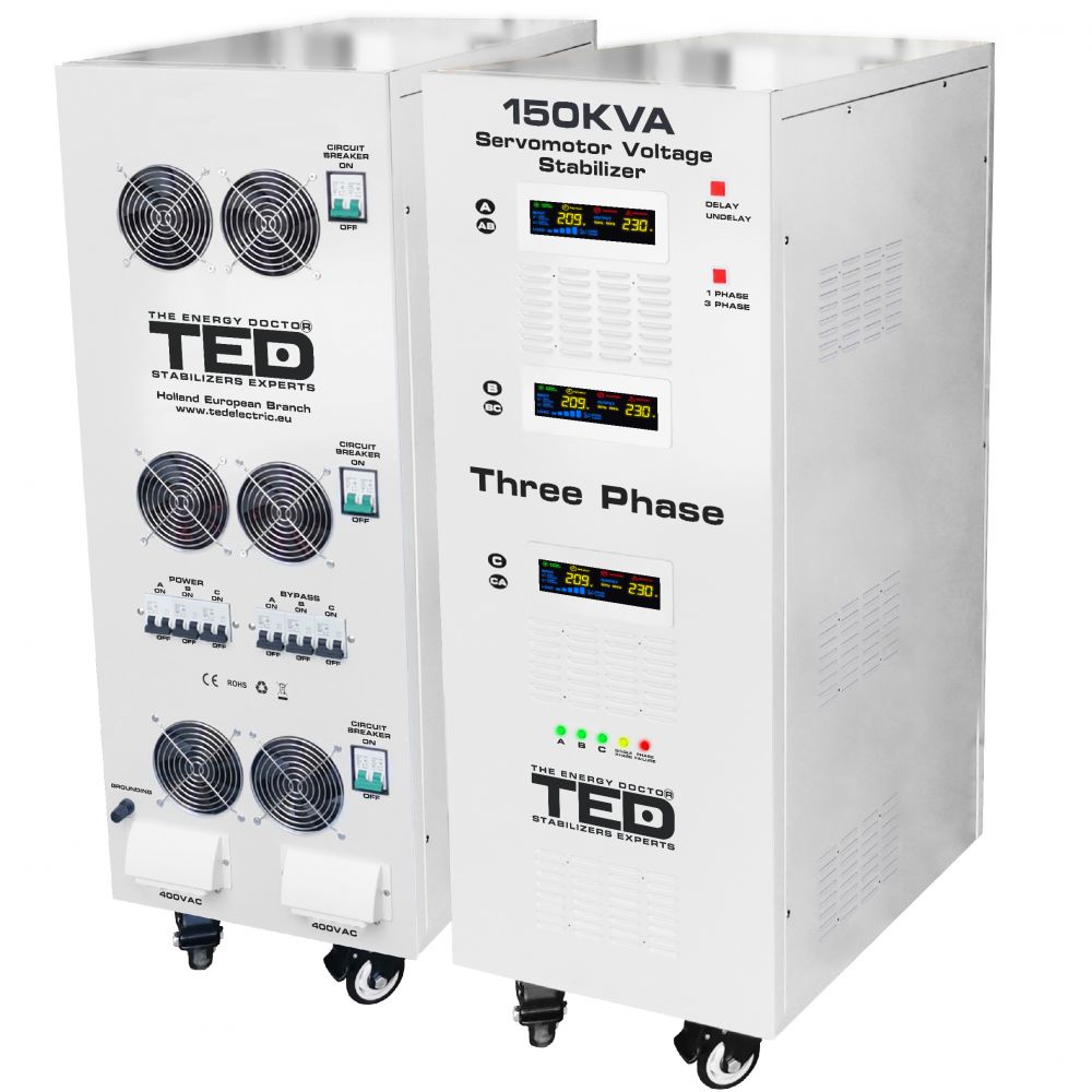 Stabilizator Retea 150kVA SVC Servomotor Trifazat TED Electric - Protectie Avansata - 3