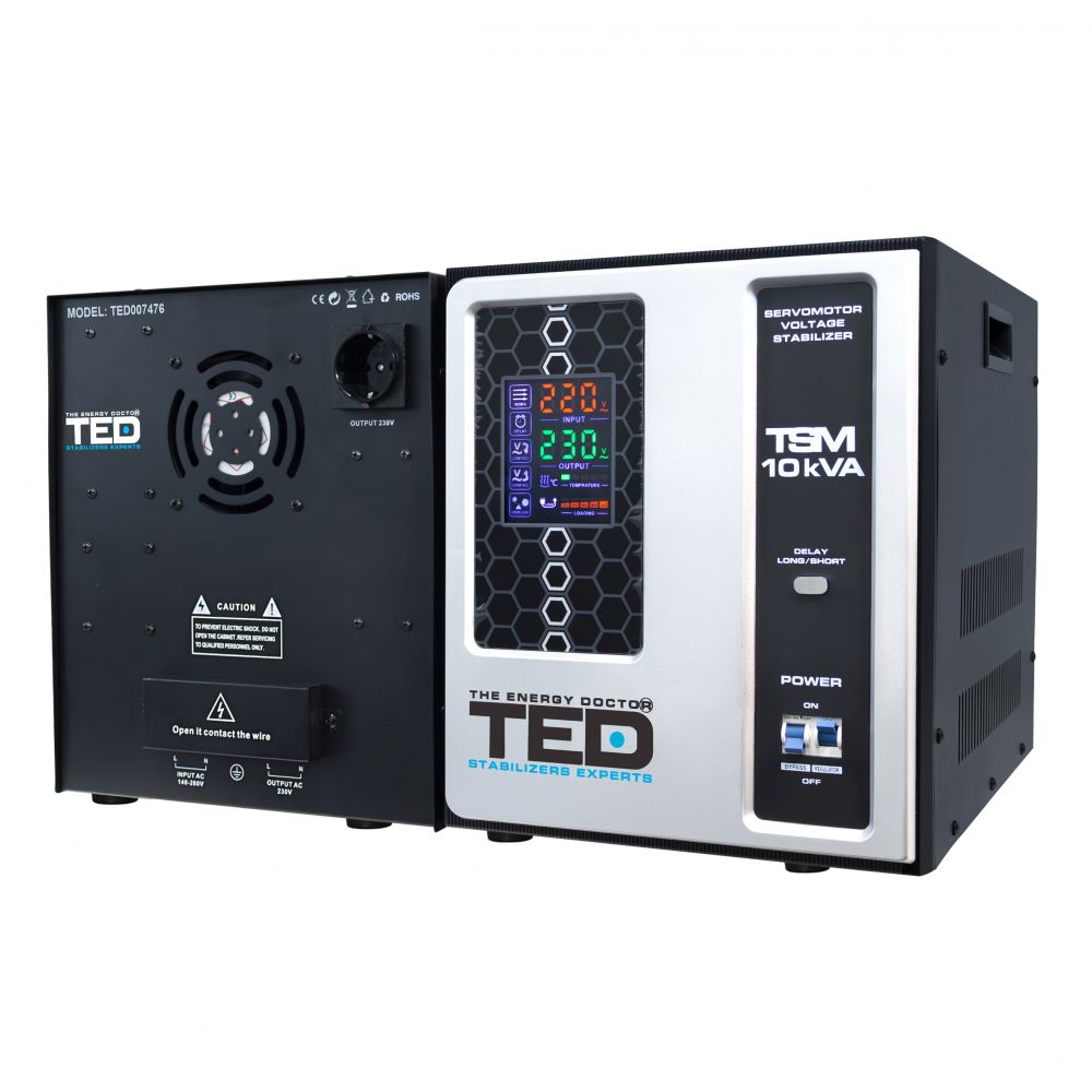 Stabilizator Retea 15kVA Monofazat SVC TED Electric - Protecție Avansată - 10