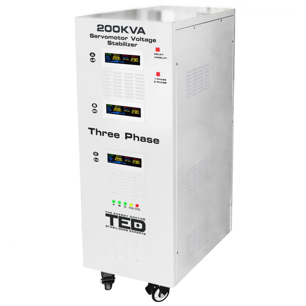 Stabilizator Retea 200kVA SVC Servomotor Trifazat TED Electric - Protectie Avansata - 2