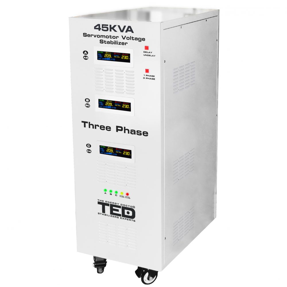 Stabilizator Retea 45kVA SVC Servomotor Trifazat TED Electric - Protectie Avansata - 2
