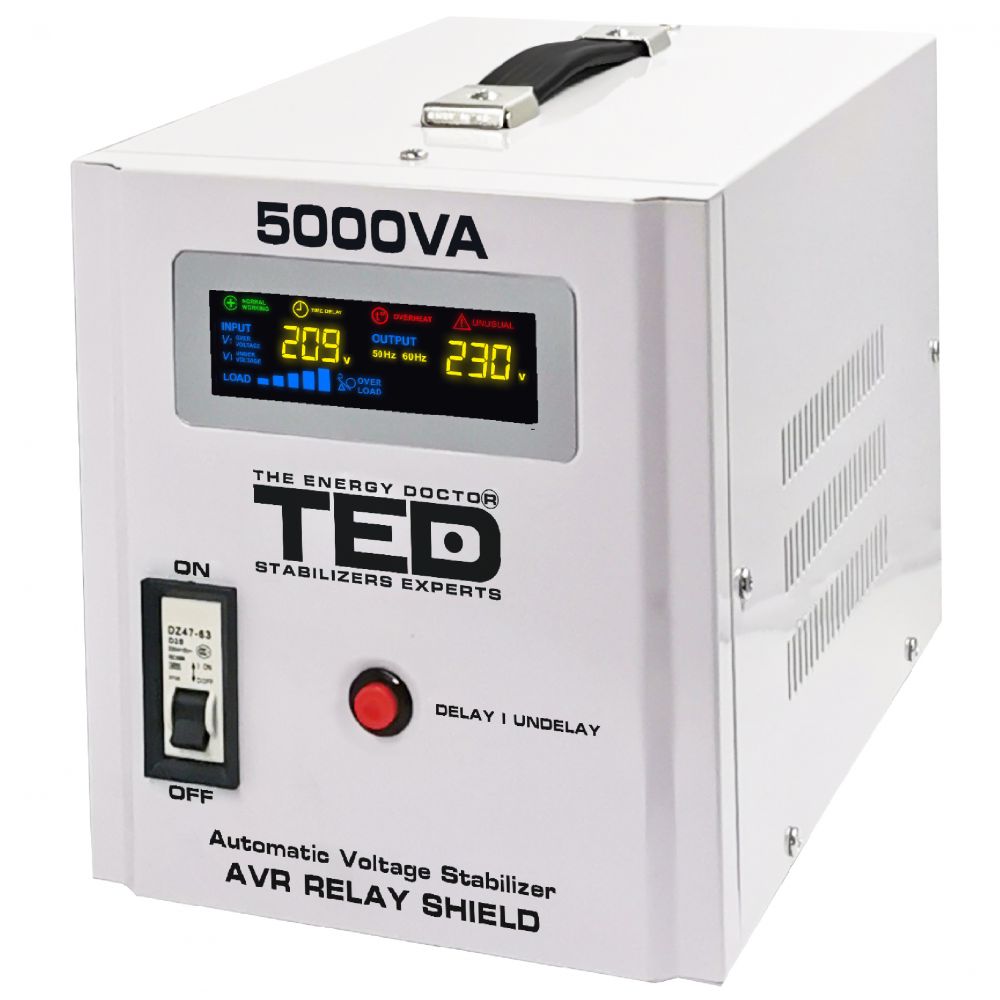 Stabilizator Retea 5000VA AVR RT Series TED Electric - Monofazat, Protecție - 2