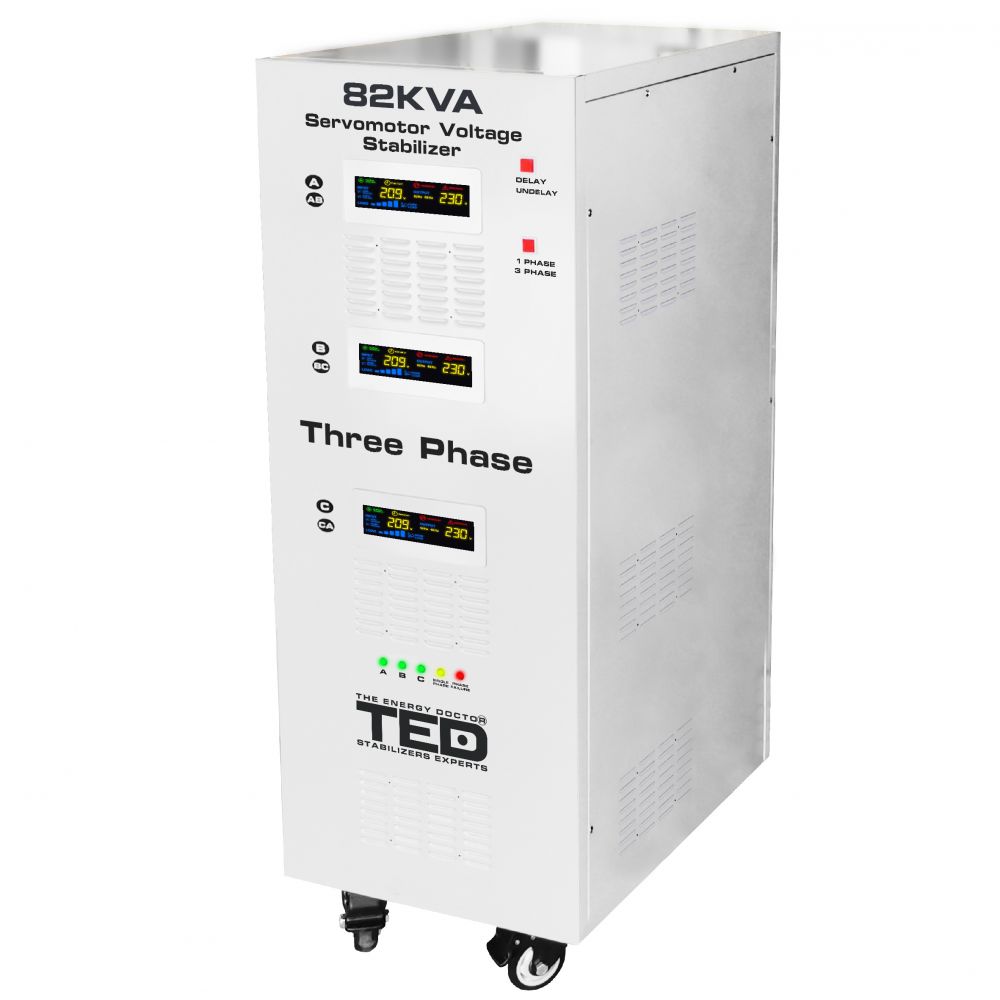 Stabilizator Retea 82kVA SVC Servomotor TED Electric - Trifazat, Protecție Avansată - 2