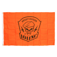 Steag 101 INC skull + sigaar Oranj 101 INC - Exprimă-ți Atitudinea