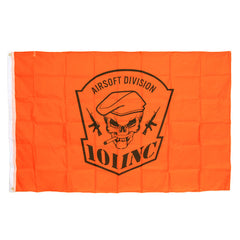 Steag 101 INC skull + sigaar Oranj 101 INC - Exprimă-ți Atitudinea