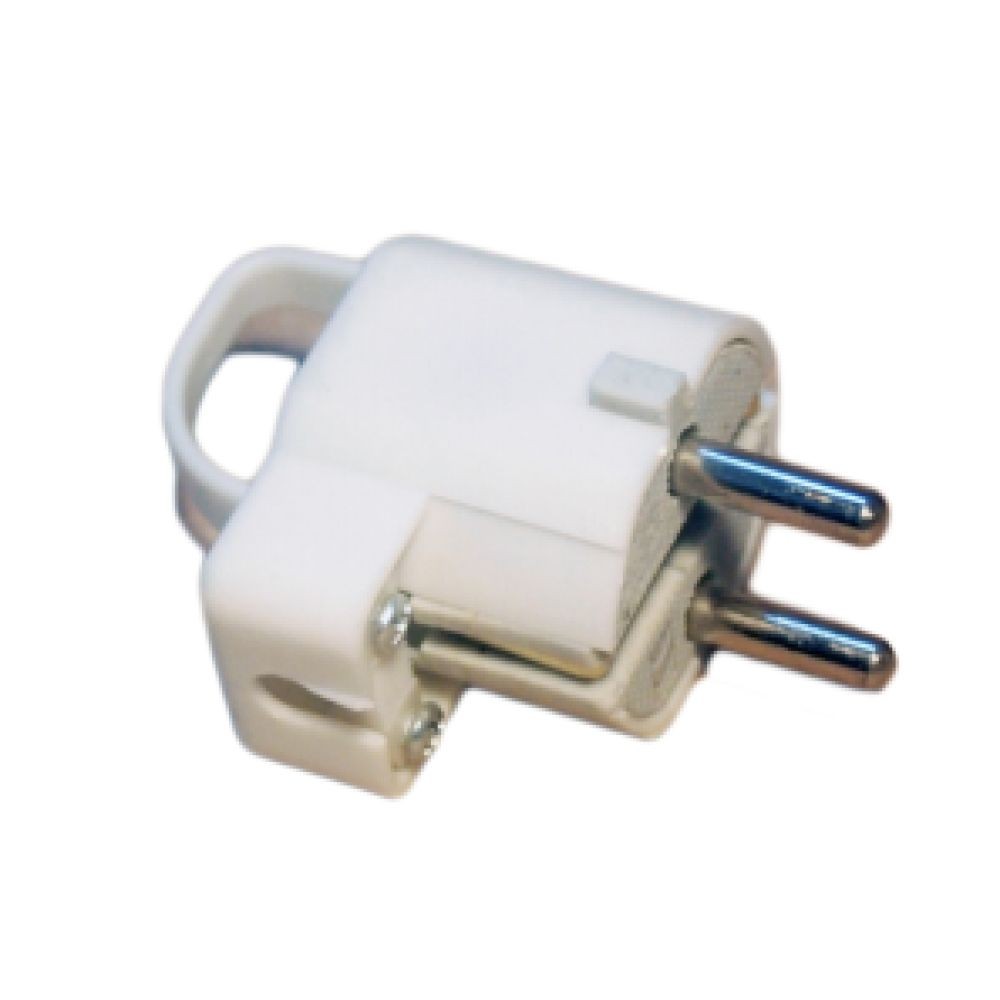 Ștecher Schuko Ceramic DL3109 OEM - Alb cu Inel, Rezistență Sporită - 2