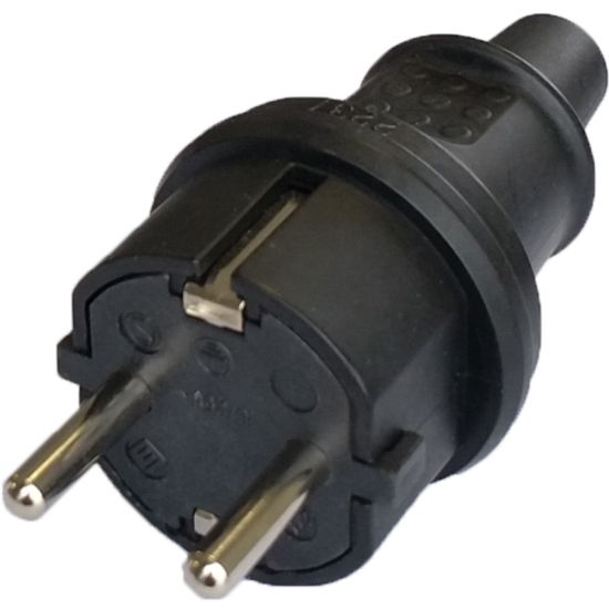 Stecher Schuko Odo IP40 Cauciucat Negru - Siguranță și Durabilitate - 2