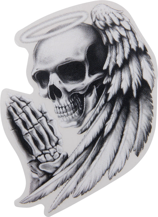 Sticker Mini Craniu Înger Lethal Threat - Design Unic Moto