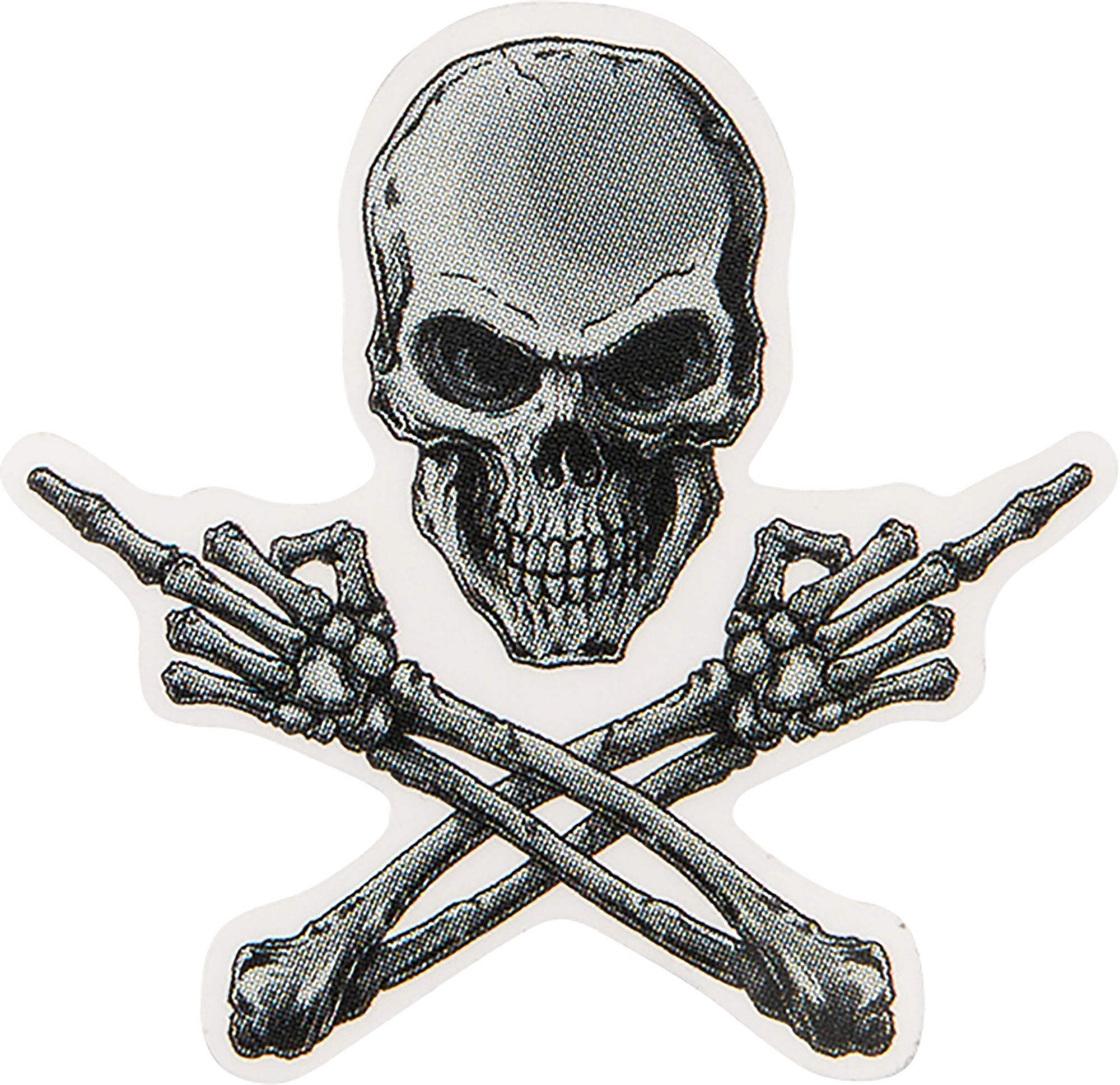 Sticker Mini MIDDLE FINGER SKULL Lethal Threat - Atitudine Moto