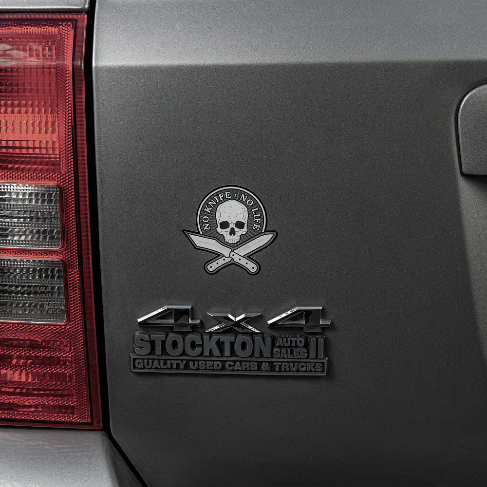 Sticker Reflectorizant M-Tac No Knife-No Life - Negru