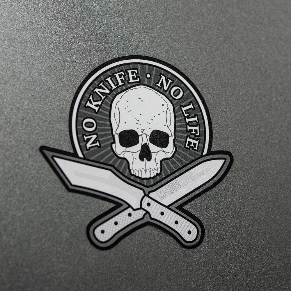 Sticker Reflectorizant M-Tac No Knife-No Life - Negru